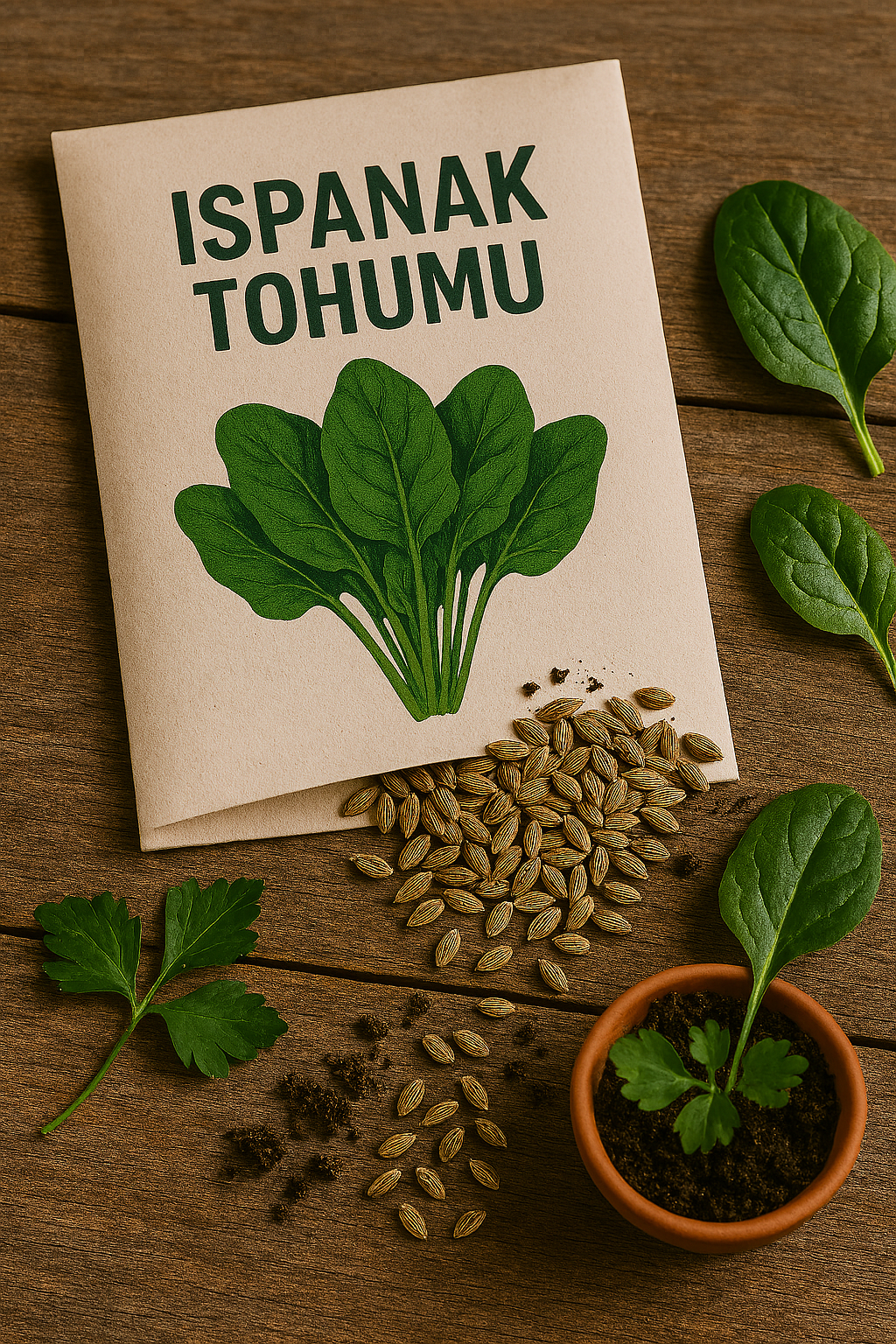 Ispanak Tohumu 10g – Saksı, Bahçe, Balkon İçin  Vitamin Deposu & Antioksidan