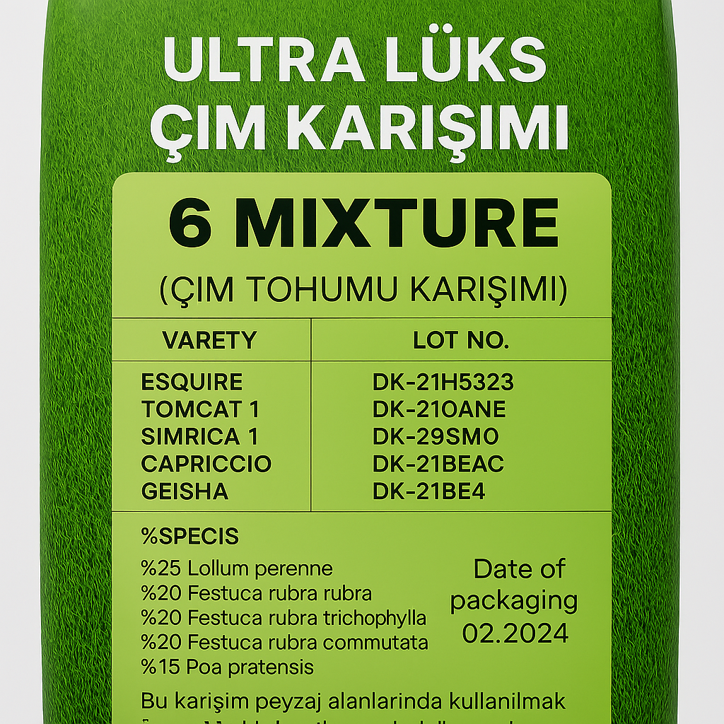 Profesyonel Ultra Lüks Çim Tohumu Karışımı 10g – Yoğun Yeşillik, Hızlı Çimlenme, Yumuşak Doku