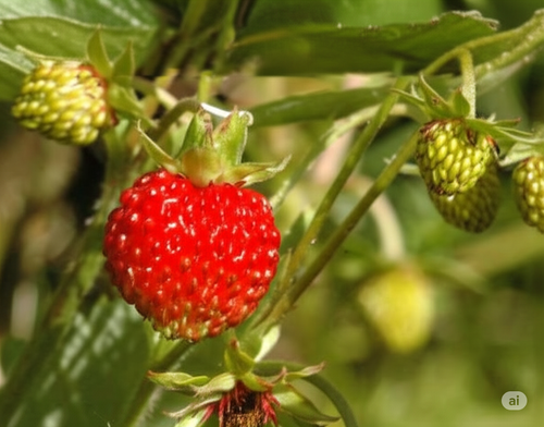 1 Yaşında Dağ Çileği Fidanı – Kompakt Saksıda Aromatik Kırmızı Meyve