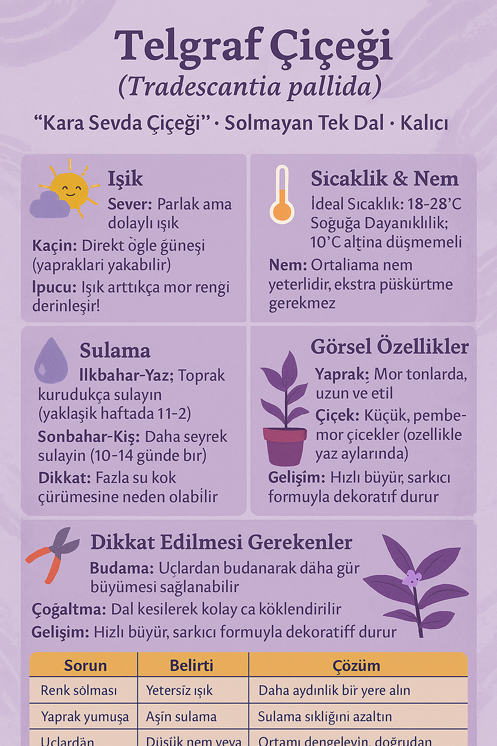 Tek Dal Kalıcı Kara Sevda Çiçeği Saksıda