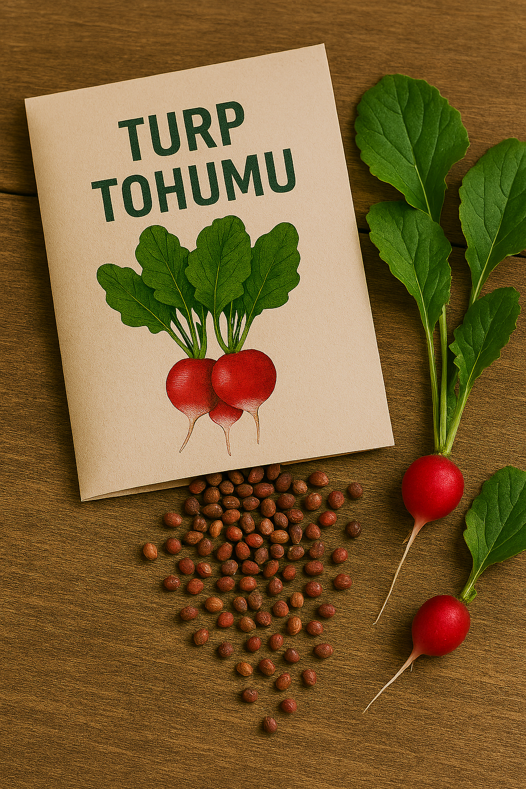 Saksıda, Bahçe ve Balkon İçin Turp Tohumu 5g – Mini Boy, Hızlı Hasat, Yüksek Verim